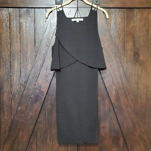After Market Keyhole Back Midi Black Dress